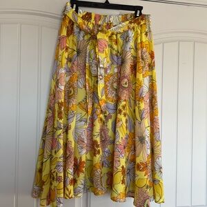 Her Destiny, 70s print vibes, medium full skirt